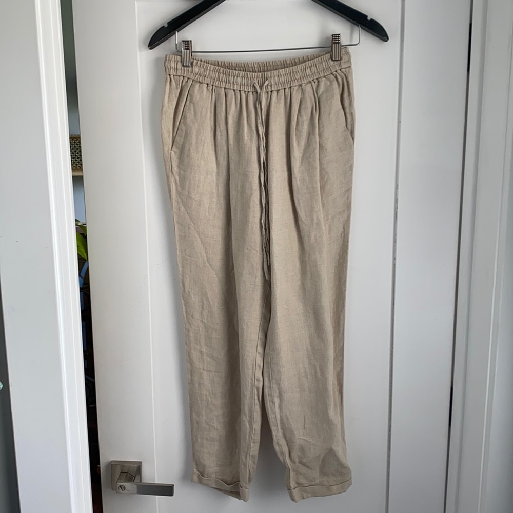 J crew 100% linen pants